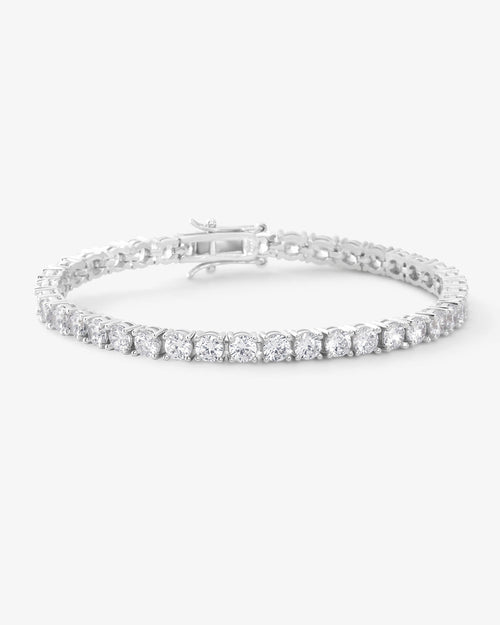 Grand Heiress Tennis Bracelet - Silver|White Diamondettes