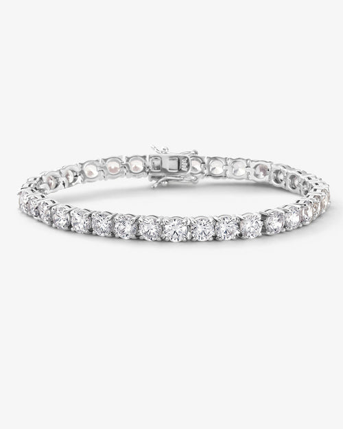 Mama Heiress Tennis Bracelet - Silver|White Diamondettes