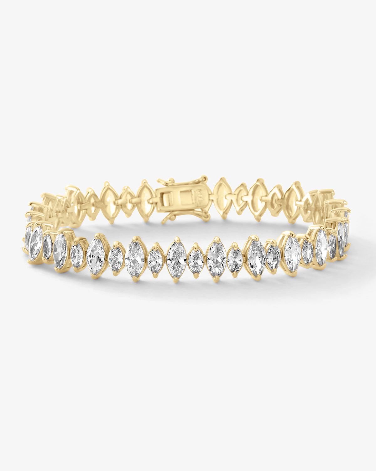 She's So Fine Tennis Bracelet - Gold|White Diamondettes – Melinda Maria ...