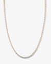 Baby Heiress Tennis Necklace - Gold|White Diamondettes