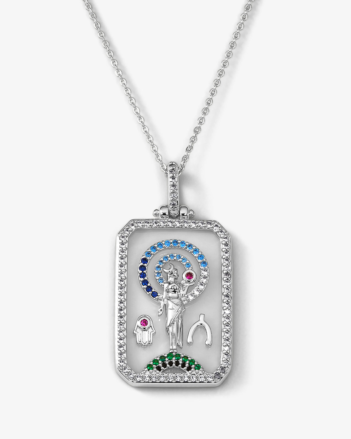 Goddess of Prosperity Amulet Necklace - Silver