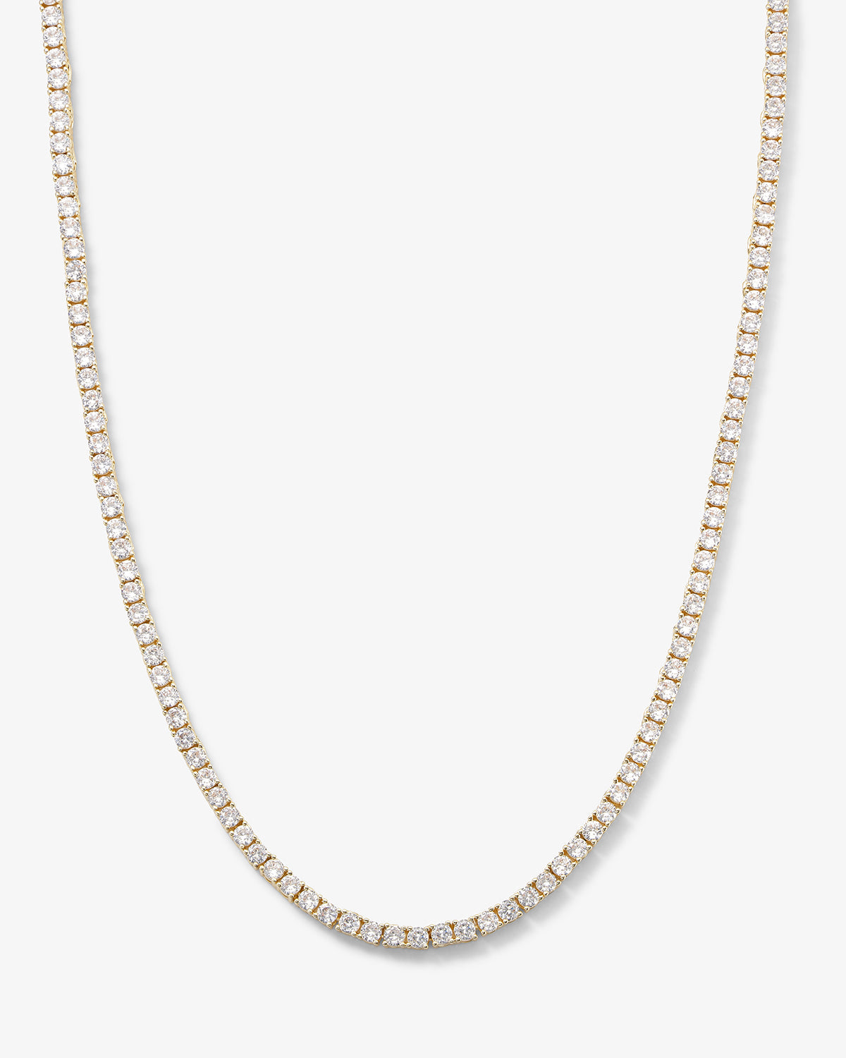 Heiress Tennis Necklace - Gold|White Diamondettes