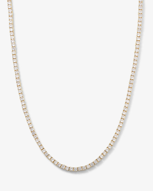 Heiress Tennis Necklace - Gold|White Diamondettes