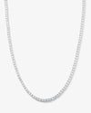 Heiress Tennis Necklace - Silver|White Diamondettes