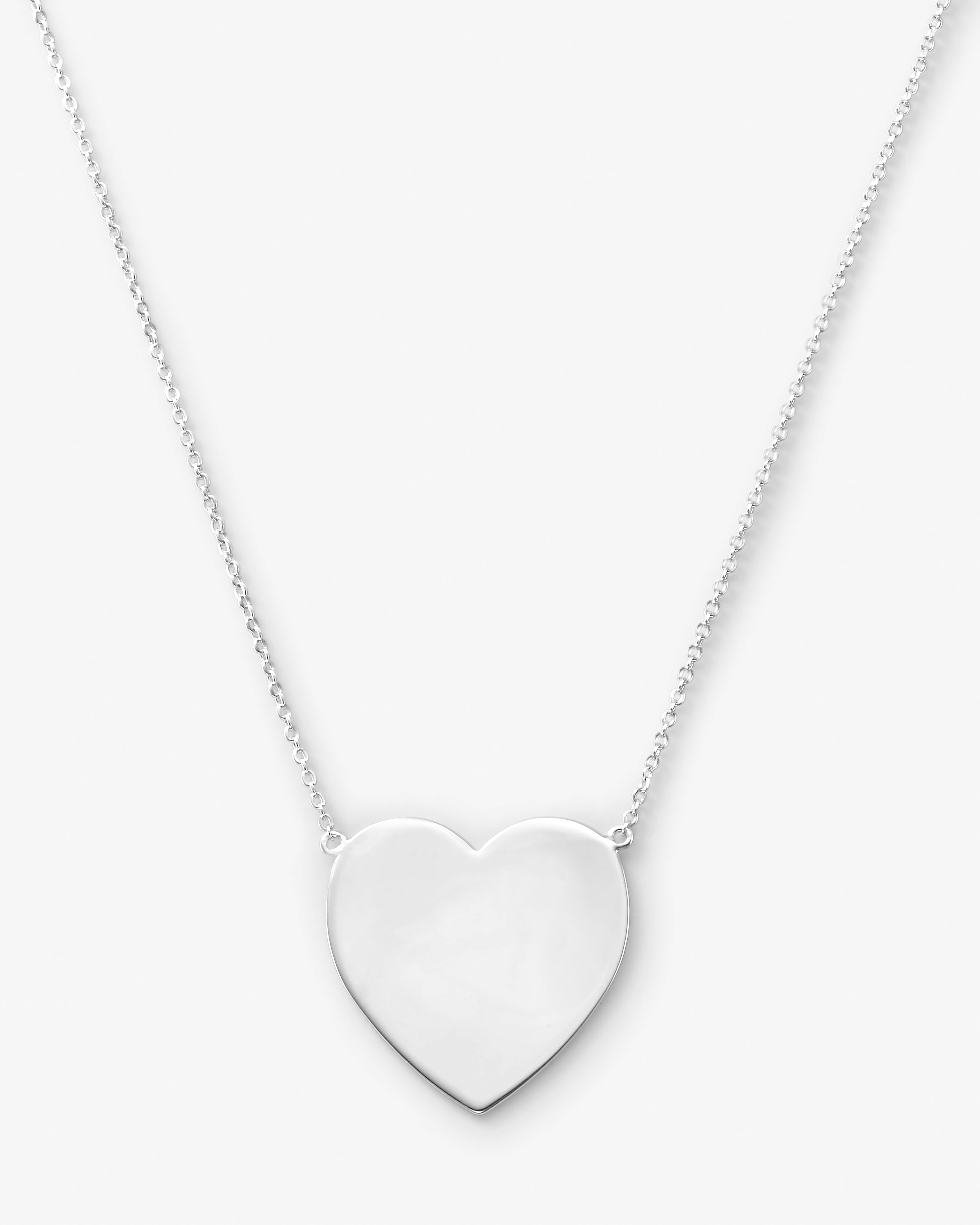 XL You Have My Heart Necklace 18" - Silver