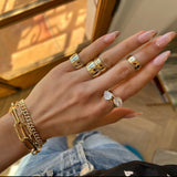 The Muse Thick Band Ring Gold