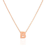 Rose Gold A-Z Block Letter Necklace