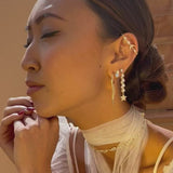 Solar Diamond Drop Earrings