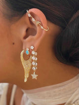 Solar Diamond Drop Earrings