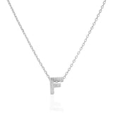 Silver A-Z Block Letter Necklace