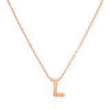 Rose Gold A-Z Block Letter Necklace